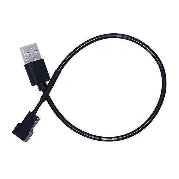 30 cm USB Han til 3-Pin Adapterkabel Konnektor til PC Computer Kabinet CPU Blæser