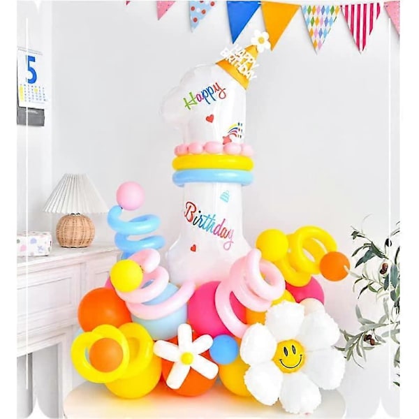 65-delars Set Jätte Vit Siffra Ett Ballong för Första Födelsedagen - 100 cm Siffra 1 Ballong | Första Födelsedagsballonger | 1:a Födelsedagsballonger | 1:a Födelseda