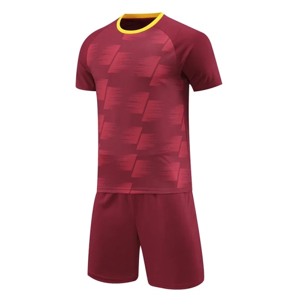 Børnefodbolddragter Udendørs Athletic Løbe-T-shirts Træningsshorts Sæt Sweatshirts Træning Fitness-trøjer Red (25-30kg) for 2XS