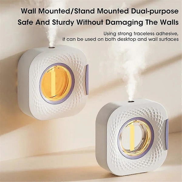 Smart Aroma Diffuser Luftrenser Digitalt Display Plante Eteriske Oljer 4 Gir Veggmontering Bordplate U