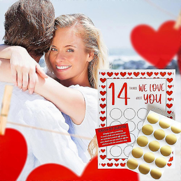 Valentine Skraplottskortsutskrifter Dejt Kväll Fräck Jubileum Grattiskort För Pojkvän Flickvän Honom TAO