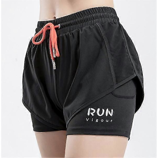 2022 Vår- och Sommarmode Dam Sportshorts Bekväma och Snabbtorkande Löpning Fitness Förlängt Foder Anti-glans Högmidjade Byxor