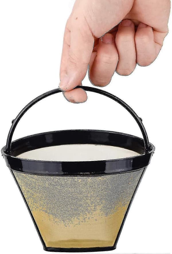 2023 - 2 stk. Gjenbrukbart Kaffefilter Permanent Filter med Rustfritt Stål (ShiKai)