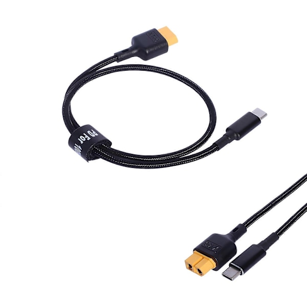 100W USB C till XT60 Laddningskabel Typ C Hane till XT60 Hona Adapter Laddningskabel för Drönare Solbatteri Tillbehör
