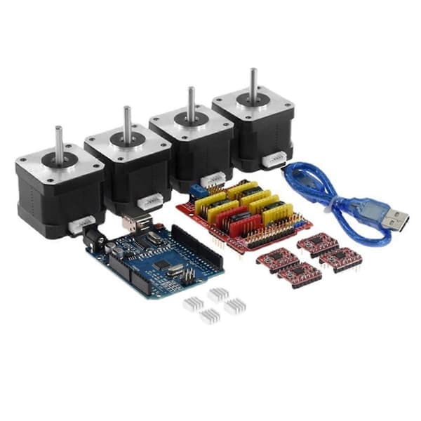 Nema17 Steppermotor + 4 stk. A4988 Driver Udvidelseskort 3D Printer Kit