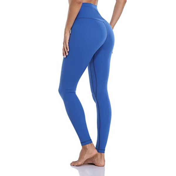 Tflycq Womens Stretch Yoga Leggings Fitness Løbe Gym Sport Aktive bukser i fuld længde Blue L