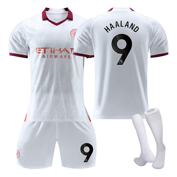 23-24 Manchester City Away Jersey Manchester City jalkapallopuku aikuisten lasten urheiluasut NO.9 HAALAND 16