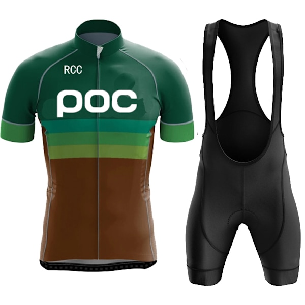 RCC POC Mænd Team Cykeltrøje Sæt Sommer Sport Racing Cykeltøj Cykeltøj Cykel MTB Maillot Ropa De Ciclismo multi Asian sizes-S