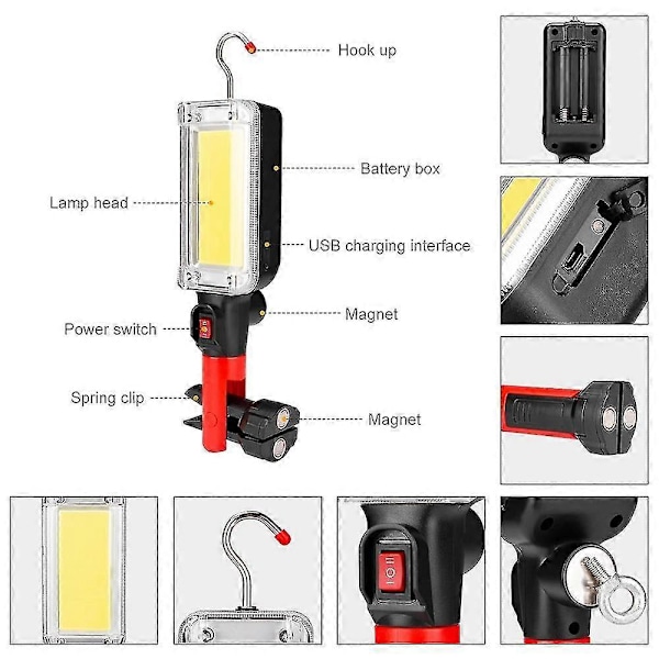 LED bærbar krog campinglampe