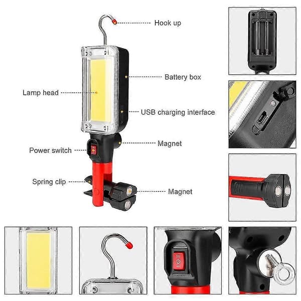 LED bærbar krok campinglampe