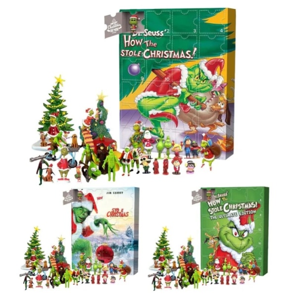 Populær juleadventskalender 2023 Christmas Blind Box Countdown 24 dages kalender adventskalender style 3 25x25x6cm