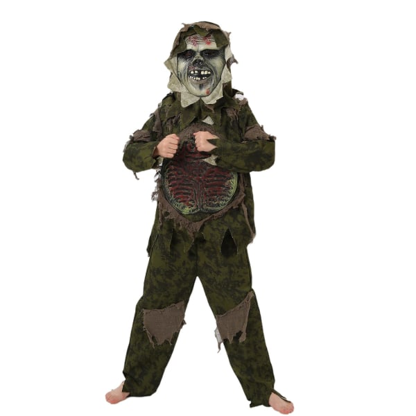 Carnival Cosplay Swamp Monster tyktarm Tyndtarmskostume Børneoutfit Halloween sæt+ maske Small intestine set L