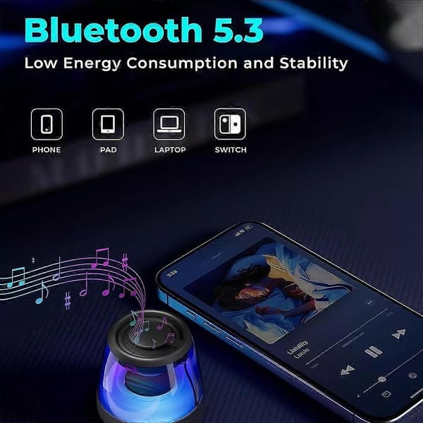 Kaiutin, magneettinen Bluetooth-kaiutin White
