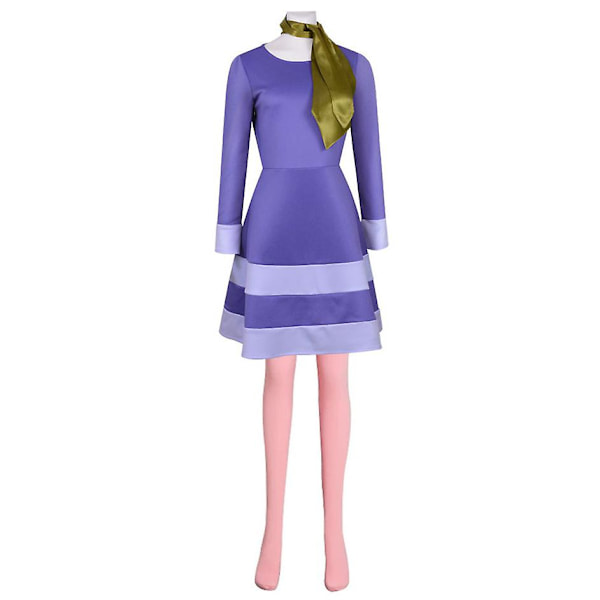 Cosdaddy Velma Daphne Cosplay Costume Dame Skjorte Skjørt Parykk Dresser Voksne menn Shaggy skjorte Bukser Dresser Halloween Carnival Costume T4 XS