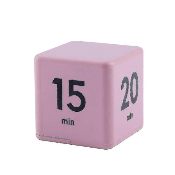 1 st Kökstimer Elektronisk Kubisk Timer Nedräkning Kök Kub Stilren (rosa)