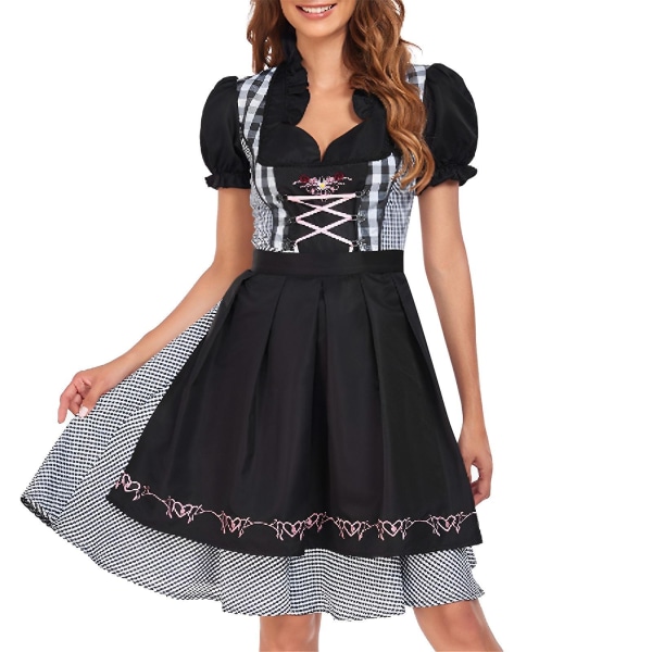 Oktoberfest Kjole For Kvinner Halloween Nasjonal Stil Kjole Øl Service Bankett Event Cosplay Klær Fest Høytid Kjole XL