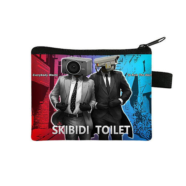 Skibidi Toalett Myntpåse Barn Anime Spelväska Pojke Tjejväska Bärbar förvaringsväska Söt plånbok Dam Sminkväskor Present Skibidi toilet-11