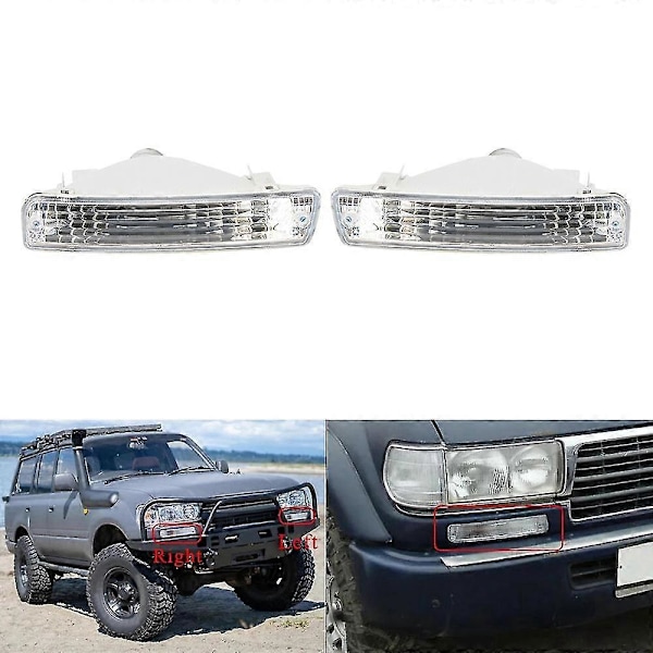Bil Front Støtfanger Blinklys Lampe For Land Cruiser 80 Serie 1991-1998 Lc80 Fj80 Fzj80 Hdj80 Hzj80