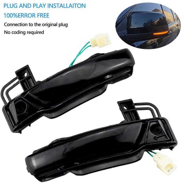 Scroll LED Dynamisk Blinklys Til Grand Cherokee WK2 Sidespejl Blinklys 2 stk