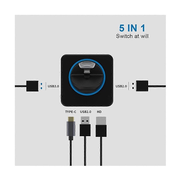 TV Dokkingstasjon for Ladeadapter USB C - Kompatibel HD Videokonverter
