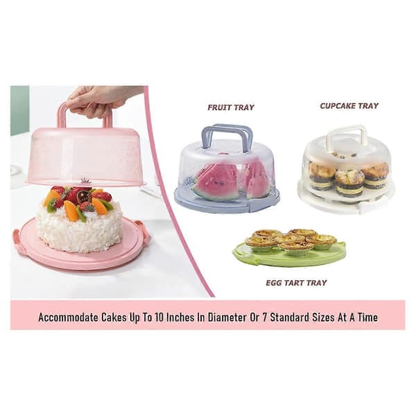 Kakeboks Cupcakeholder med Lokk Transparent Kakeboks, A