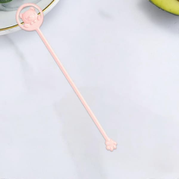 kaffe omrøringsstave swizzle stick drikkevarerører pink