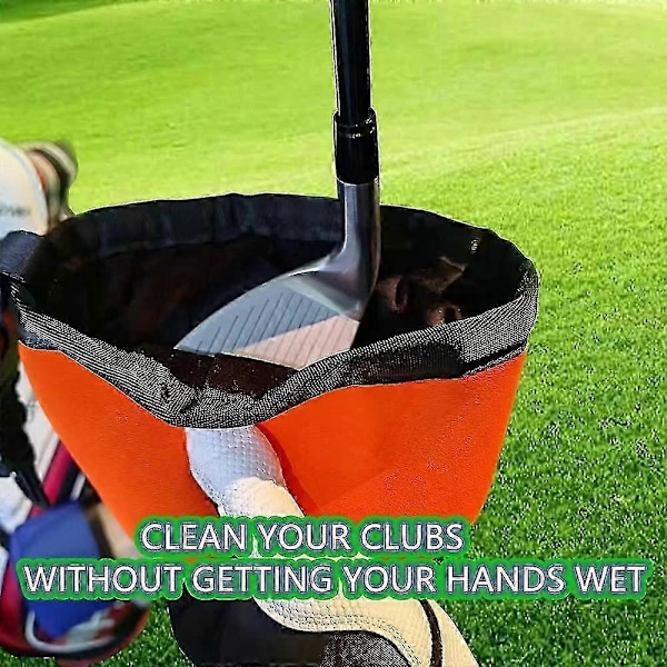 Golfmaila- ja golfpallon puhdistuslaukku, vedenpitävä Clean Face Technology -vuori, puhdistaa mailan urat parhaiten - Hyvä laatu