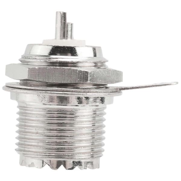 UHF Hunn SO239 Jack Skottloddet Panelmontering RF Rett Kobling, sølv
