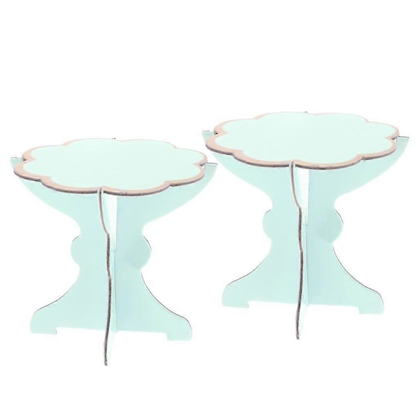 2 Stycken Bröllops Cupcake Ställ Dessert Display Tallrik Tårtställ för Baby Shower Fester