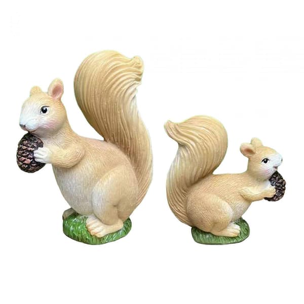 2 Stykker Udendørs Statuer Fe Have Skulptur til Baghave Fe Have