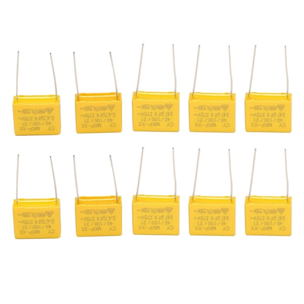 AC 275V 0.47uF Polypropylenfilm Säkerhetskondensatorer 10 st