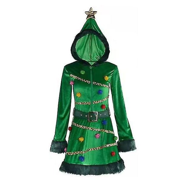 Cosplay-kjoler til juletræer til kvinder L