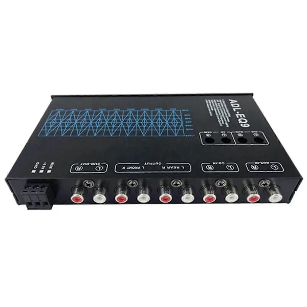 Auto Cube 9-bånds grafisk equalizer digital bilstereo - EQ9 fuld serie bilforstærker equalizer med A