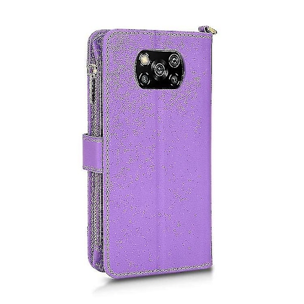 För Xiaomi Poco X3 Nfc / Poco X3 Pro Litchi Textur Dragkedja Läder Telefonfodral
