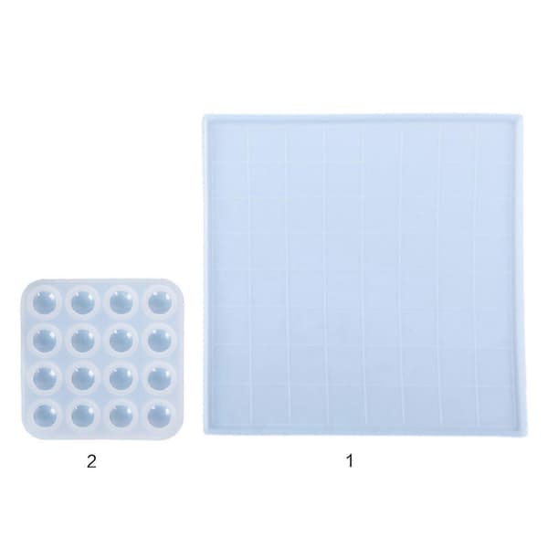 DIY Lim Gobang Silikonform Brädspel Nummer Spel Epoxipussel Schackbräde Form