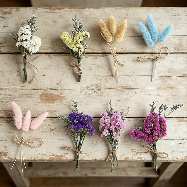 Tørrede blomster til gaveæske – Kompakt og falmebestandig – til kortdekoration E