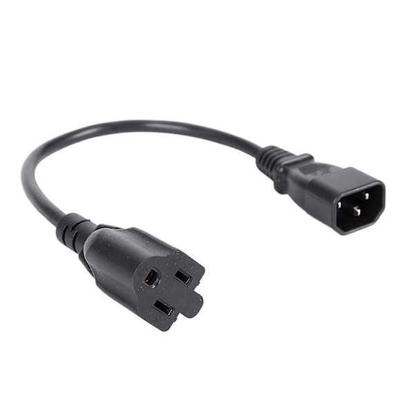 1 fot IEC 320 C14 Hanplugg till NEMA 5-15R 3 Honkontakt PC-strömadapterkabel Svart