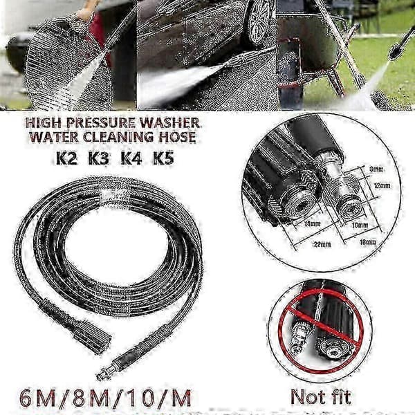 Lämplig för Karcher K2 K3 K4 K5 6M / 8M / 10M högtryckstvättslang sprayslang 8M