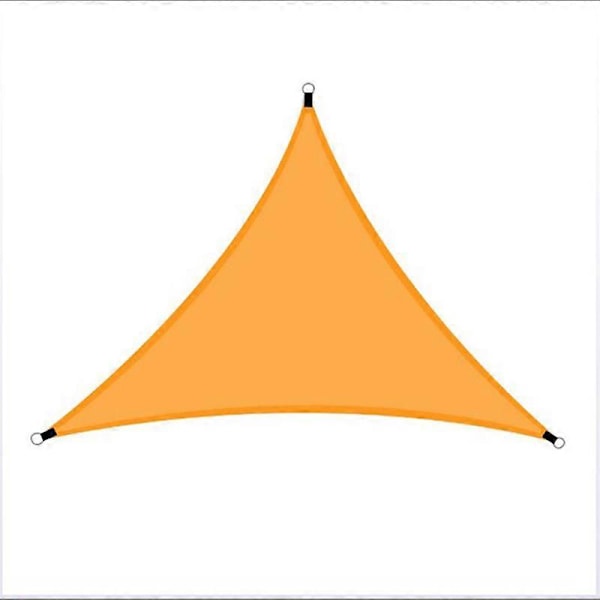 Triangulær solseil, 3x3x3m, Oxford polyester, UV-beskyttelse, Ripstop, vanntett, oransje