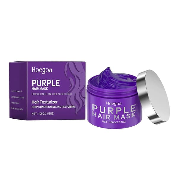 100g Lilla Hårmaske Professionel Neutraliserer Gyldne Gule Nuancer Til Blondt Sølv Gråt Hår 3pcs