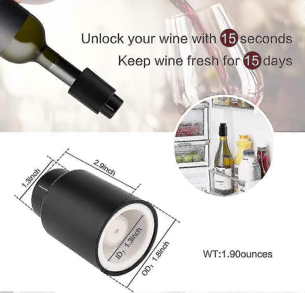 Vinflaskpropp, Vin Ölflaskförslutare, Återanvändbara Vinproppar Korkar Plug_s