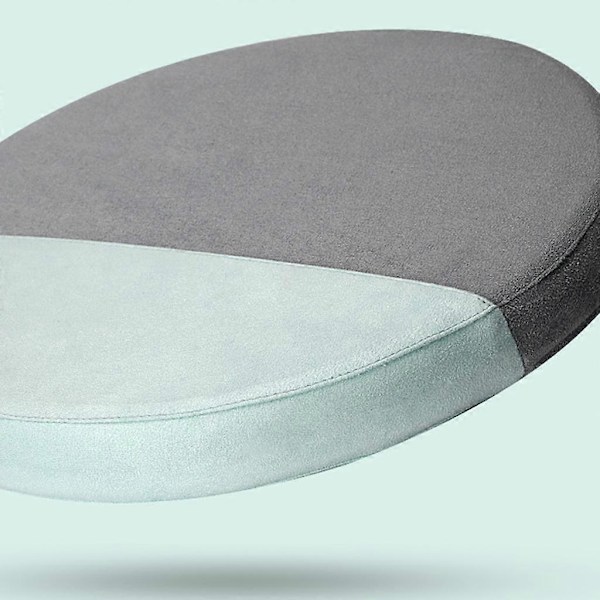 Rund Pude Memory Foam Pad Madras Blød Studente Siddehynde Grøn Grå