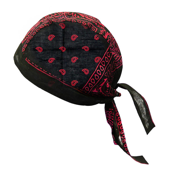 Multi hip hop-puuvillainen print Pirate Bandana Beanie Streetwear Paras joululahja Black   Red