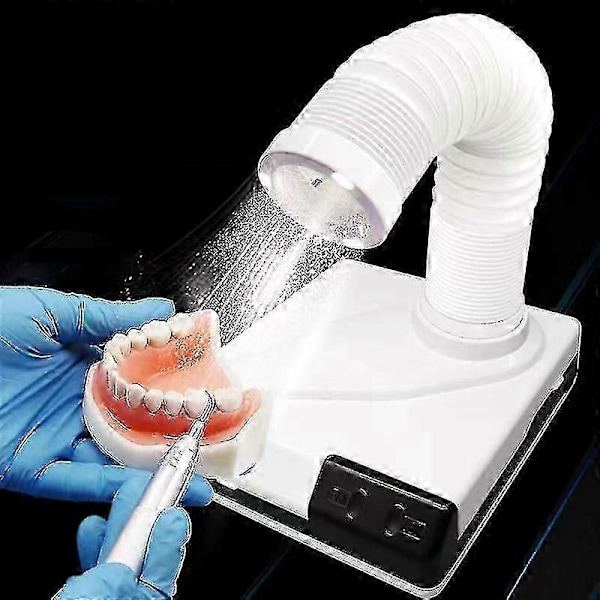 Støvsamler Avsug Dental Lab Vakuumrenser Tannlege Desktop Sugemaskin Skrivebord Neglestøvsamler Med Vifte LED Lamper
