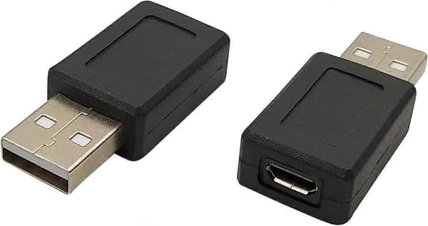 USB 2.0 Hann til Micro USB Hunn Koblingsadapter (2 Pakk)