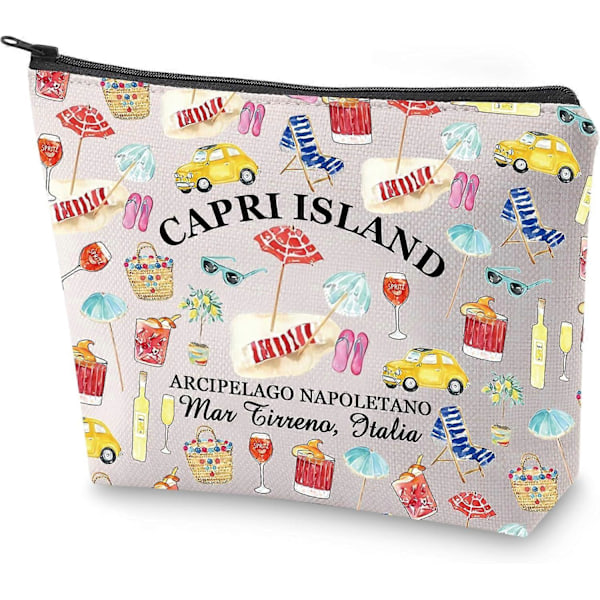 Italienska kusten Sminkväska Italien Resepresent Capri Ö Makeupväska Souvenirpresent (Capri Ö) Design 921
