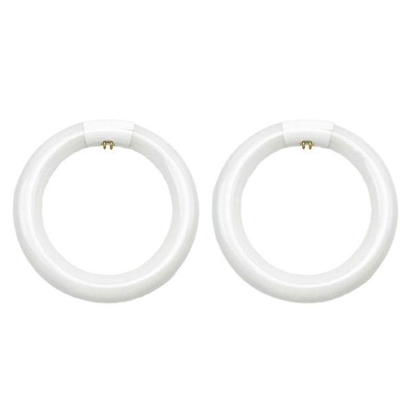 2 stk. FC8T9/CW Cirkulær Fluorescerende Pære, 8 tommer Rund T9 22W Circline Pærer Erstatning for Circ