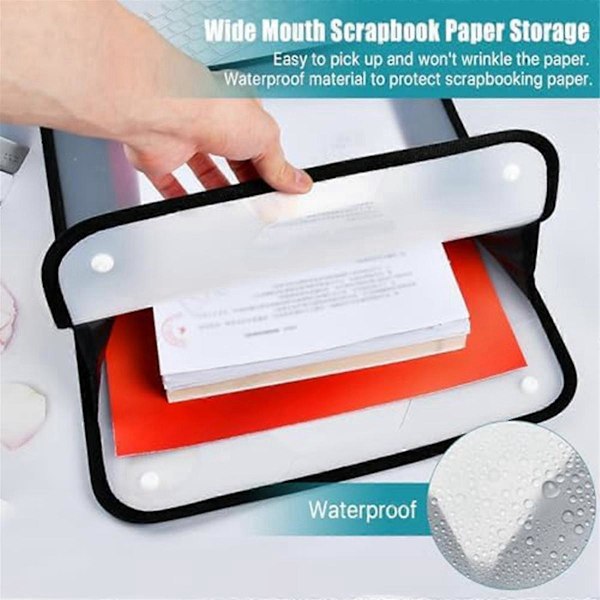 5-pakke Scrapbog Papir Opbevaringsorganisator, Udvidende Papir til 12 x 12 Ark, Scrapbog Papir Opbevaring