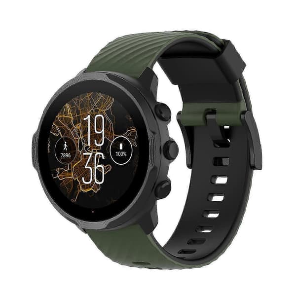 Kaksivärinen silikoniranneke Suunto 7 -kelloon