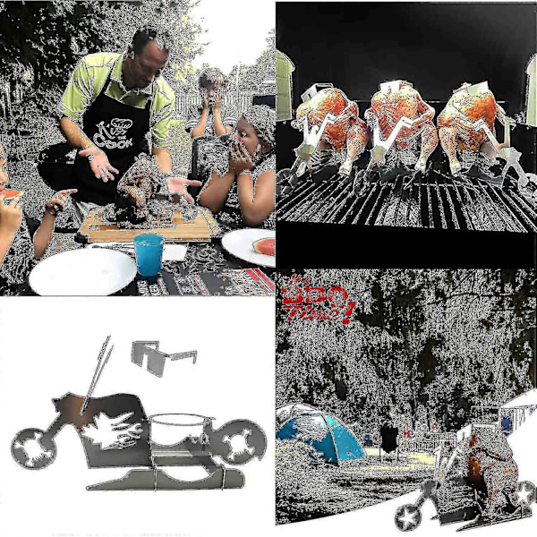 Kycklingstekhållare, Ölburkskycklinghållare för Grill Motorcykel Ölburkskycklingstekhållare Kyckling